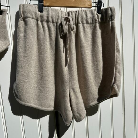 Lisa Yang Kiyo Shorts Selah Bandeau Bra Size 2 M / L Sand Cashmere Sweater Set - Picture 4 of 13